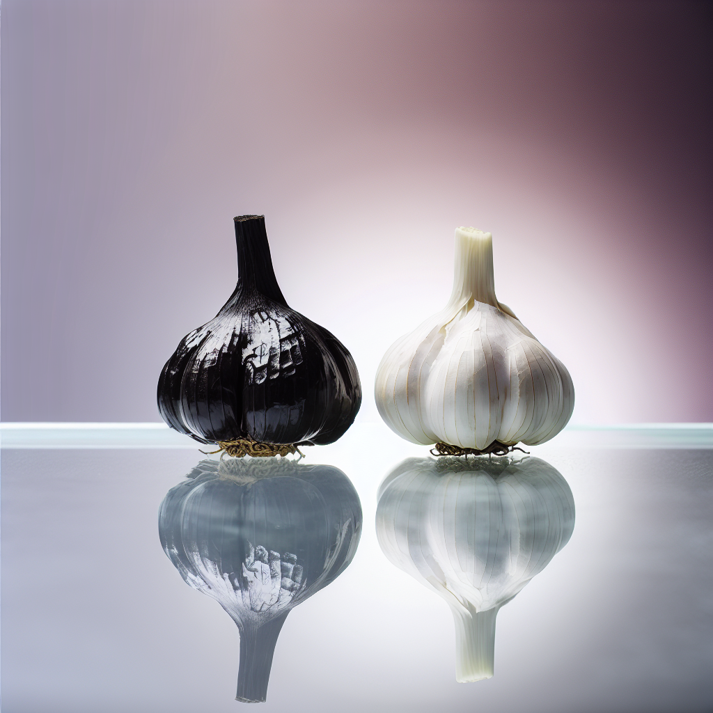 Diferencias entre el ajo negro y el ajo blanco – Sabor, usos y beneficios comparados.