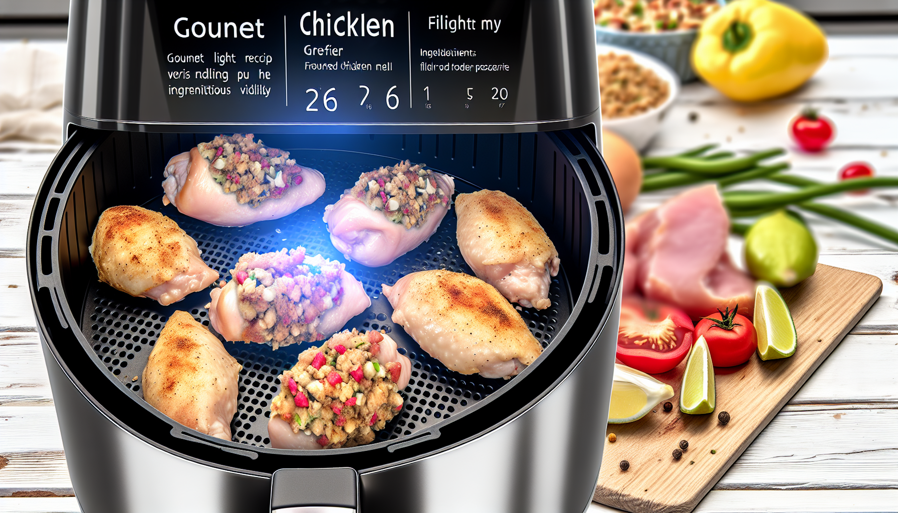 Delicioso Pollo Relleno en Airfryer: Pechuga Perfecta sin Aceite